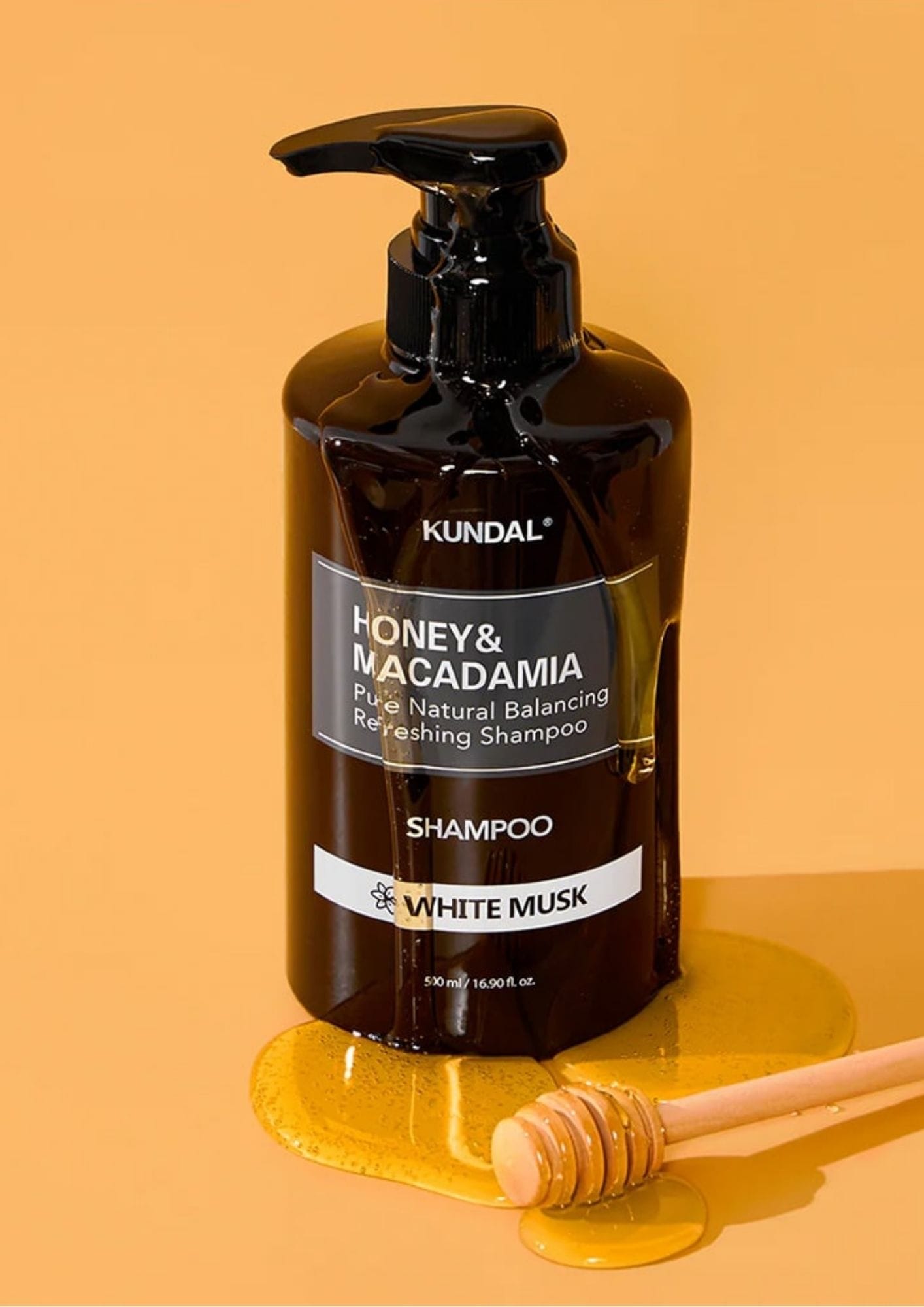 KUNDAL HONEY & MACADAMIA NATURE SHAMPOO WHITE MUSK 500ML